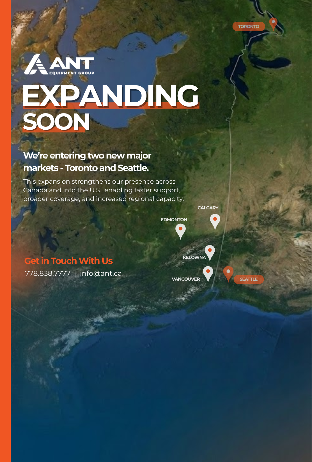 ANT Expansion - Toronto & Seattle